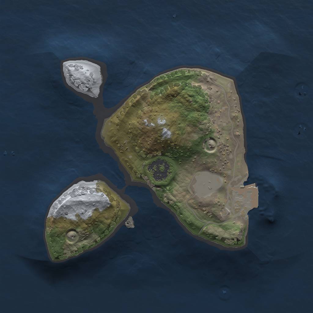 Rust Map: Procedural Map, Size: 1500, Seed: 1345337, 3 Monuments