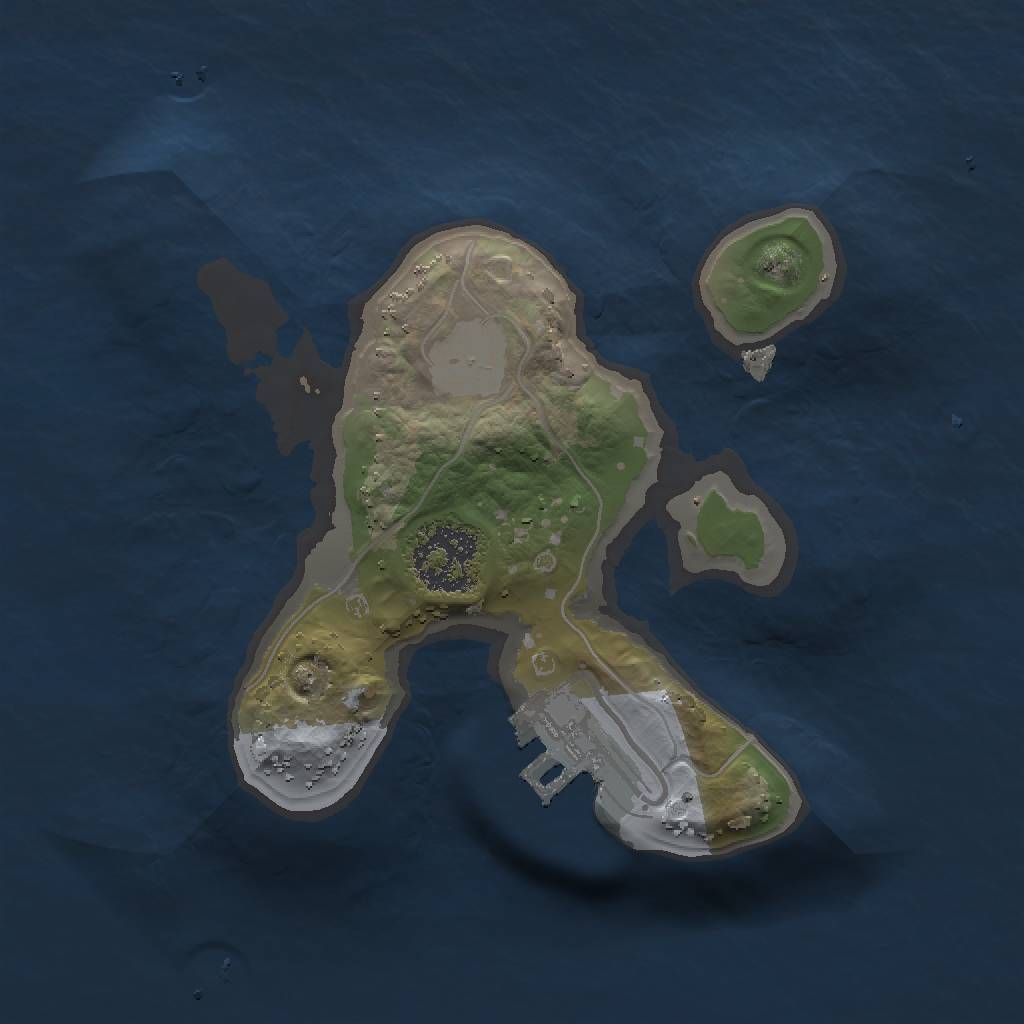 Rust Map: Procedural Map, Size: 1500, Seed: 779732495, 4 Monuments