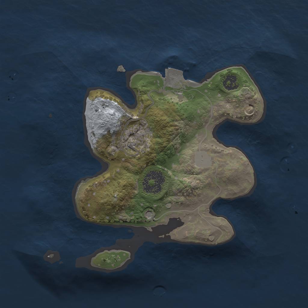 Rust Map: Procedural Map, Size: 2000, Seed: 242840224, 3 Monuments