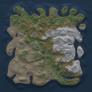 Thumbnail Rust Map: Procedural Map, Size: 4000, Seed: 686374402, 18 Monuments