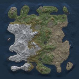 Thumbnail Rust Map: Procedural Map, Size: 3500, Seed: 510178720, 16 Monuments