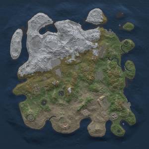 Thumbnail Rust Map: Procedural Map, Size: 3950, Seed: 57310222, 18 Monuments
