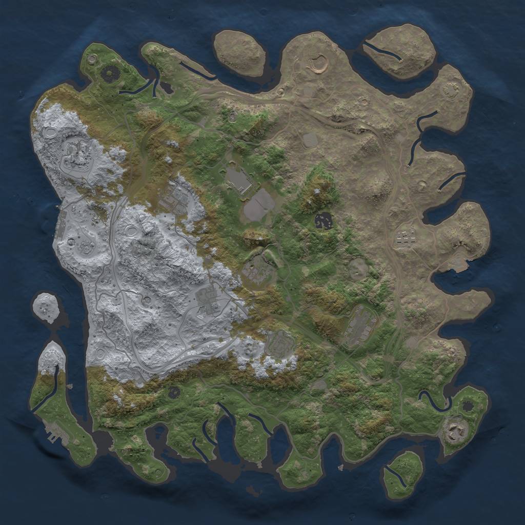 Rust Map: Procedural Map, Size: 4250, Seed: 2002759435, 19 Monuments