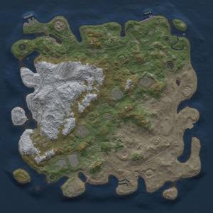 Thumbnail Rust Map: Procedural Map, Size: 4500, Seed: 155, 19 Monuments