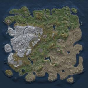 Thumbnail Rust Map: Procedural Map, Size: 4500, Seed: 155, 16 Monuments