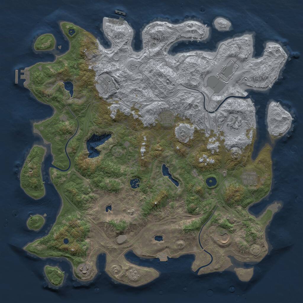 Rust Map: Procedural Map, Size: 4500, Seed: 249488864, 15 Monuments