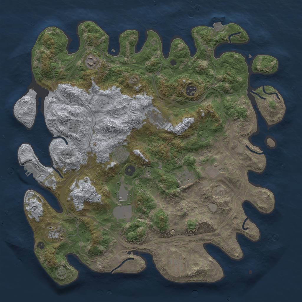 Rust Map: Procedural Map, Size: 4250, Seed: 8859, 17 Monuments