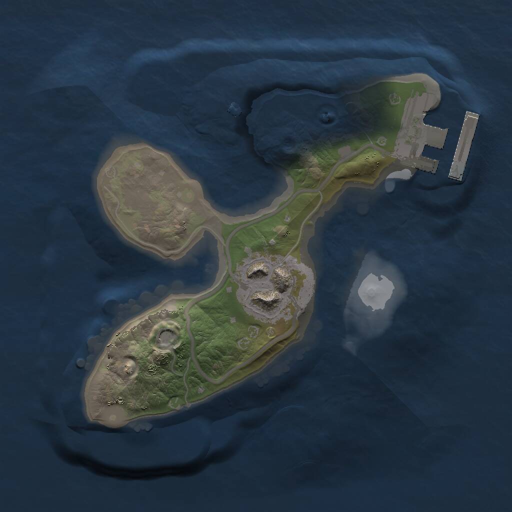 Rust Map: Procedural Map, Size: 1500, Seed: 916075203, 3 Monuments