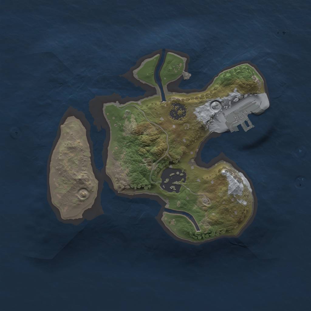 Rust Map: Procedural Map, Size: 1800, Seed: 611445, 5 Monuments