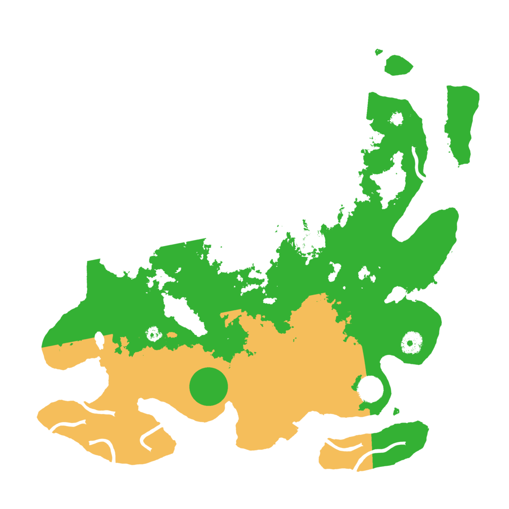 Biome Rust Map: Procedural Map, Size: 3500, Seed: 20232024
