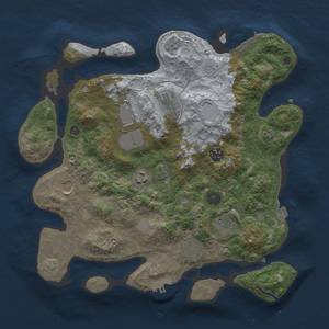 Thumbnail Rust Map: Procedural Map, Size: 3500, Seed: 23428225, 16 Monuments