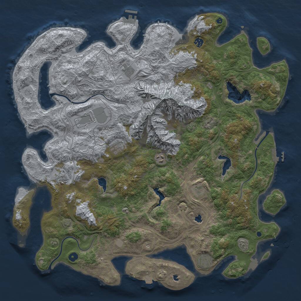 Rust Map: Procedural Map, Size: 5000, Seed: 756922298, 15 Monuments