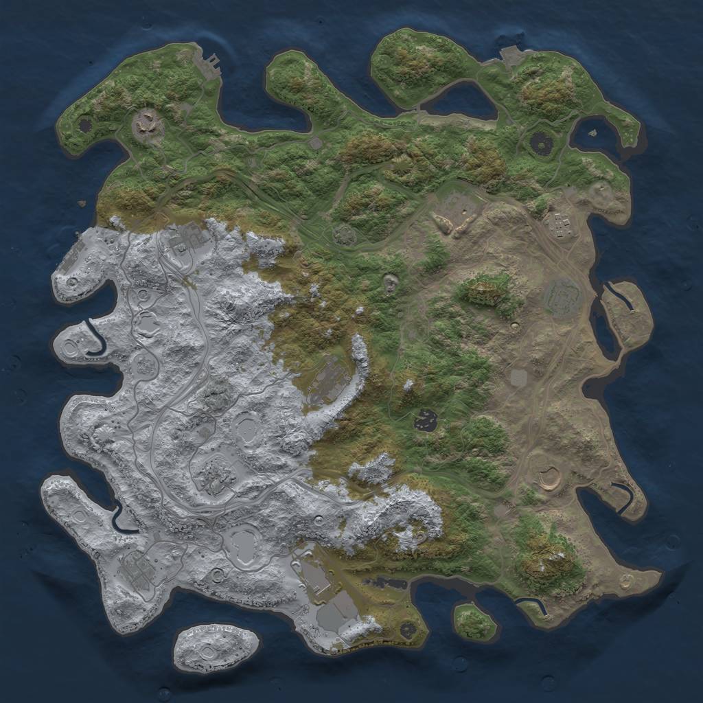 Rust Map: Procedural Map, Size: 4500, Seed: 11072023, 19 Monuments