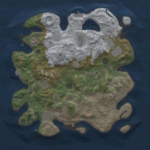 Thumbnail Rust Map: Procedural Map, Size: 3600, Seed: 11107, 16 Monuments