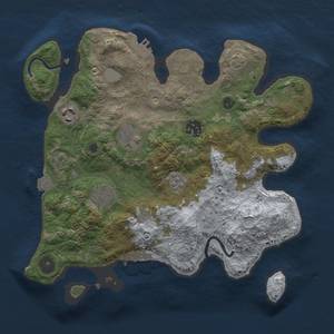 Thumbnail Rust Map: Procedural Map, Size: 3000, Seed: 1815282214, 13 Monuments