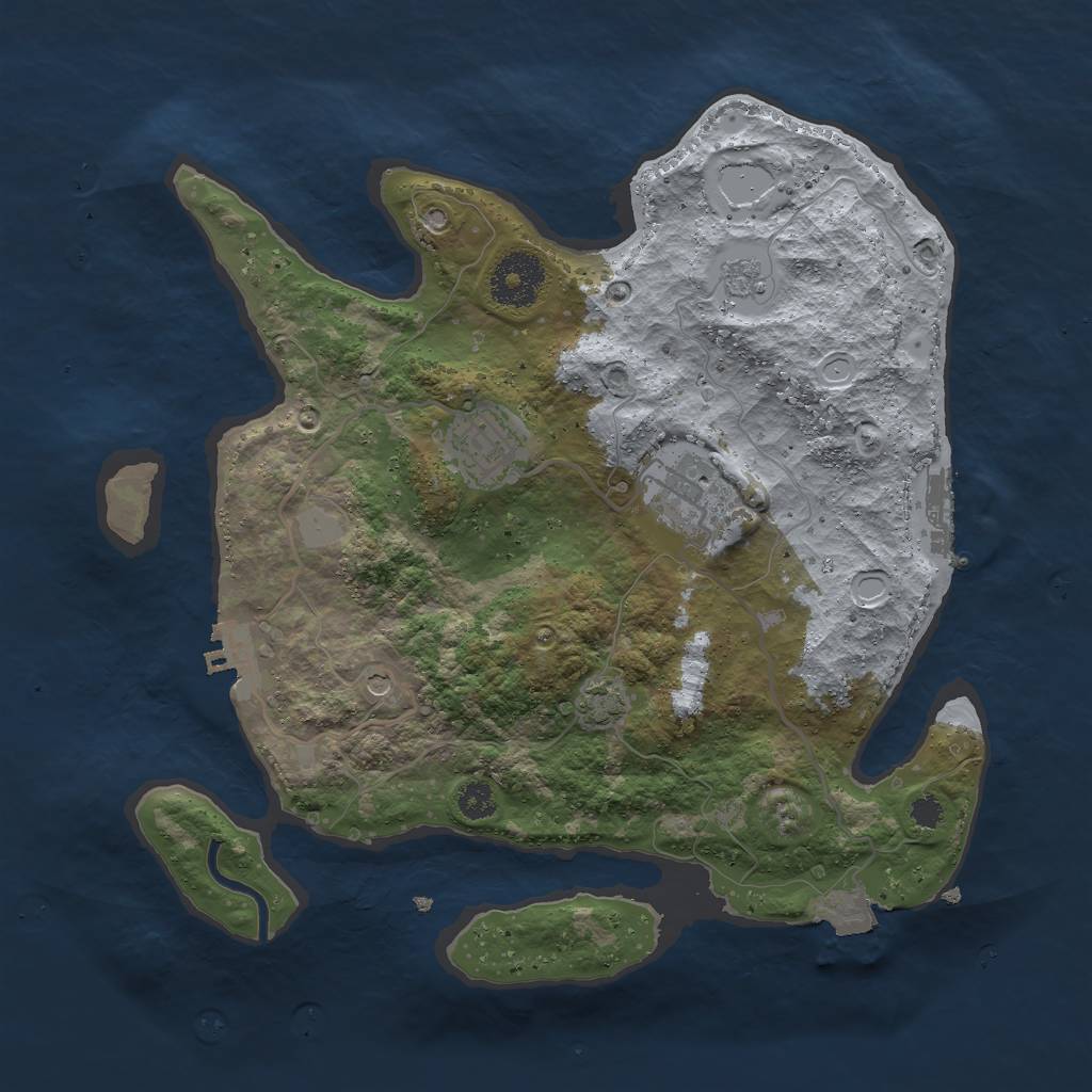 Rust Map: Procedural Map, Size: 3000, Seed: 112614516, 10 Monuments