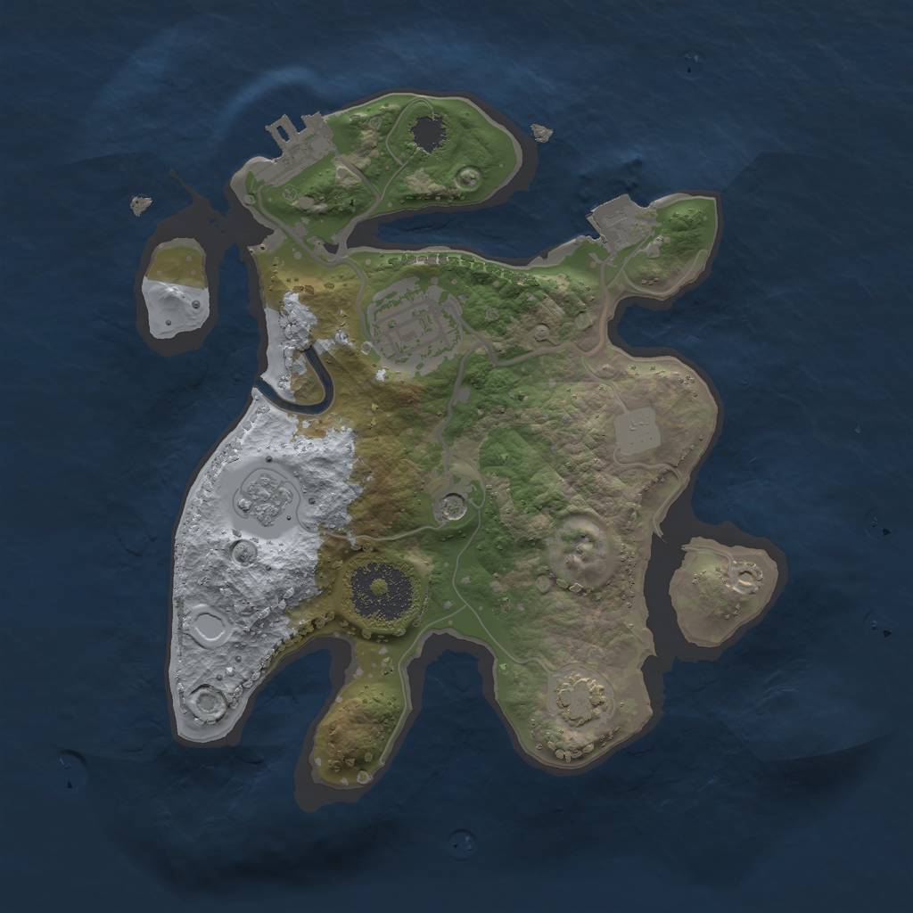Rust Map: Procedural Map, Size: 2250, Seed: 31, 8 Monuments