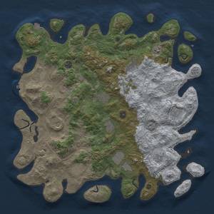 Thumbnail Rust Map: Procedural Map, Size: 4500, Seed: 1069811643, 18 Monuments