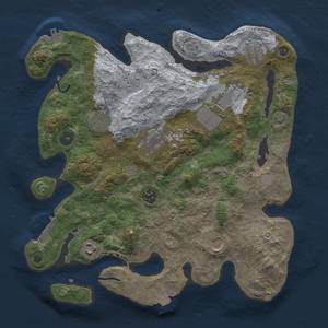 Thumbnail Rust Map: Procedural Map, Size: 3500, Seed: 1459795801, 16 Monuments