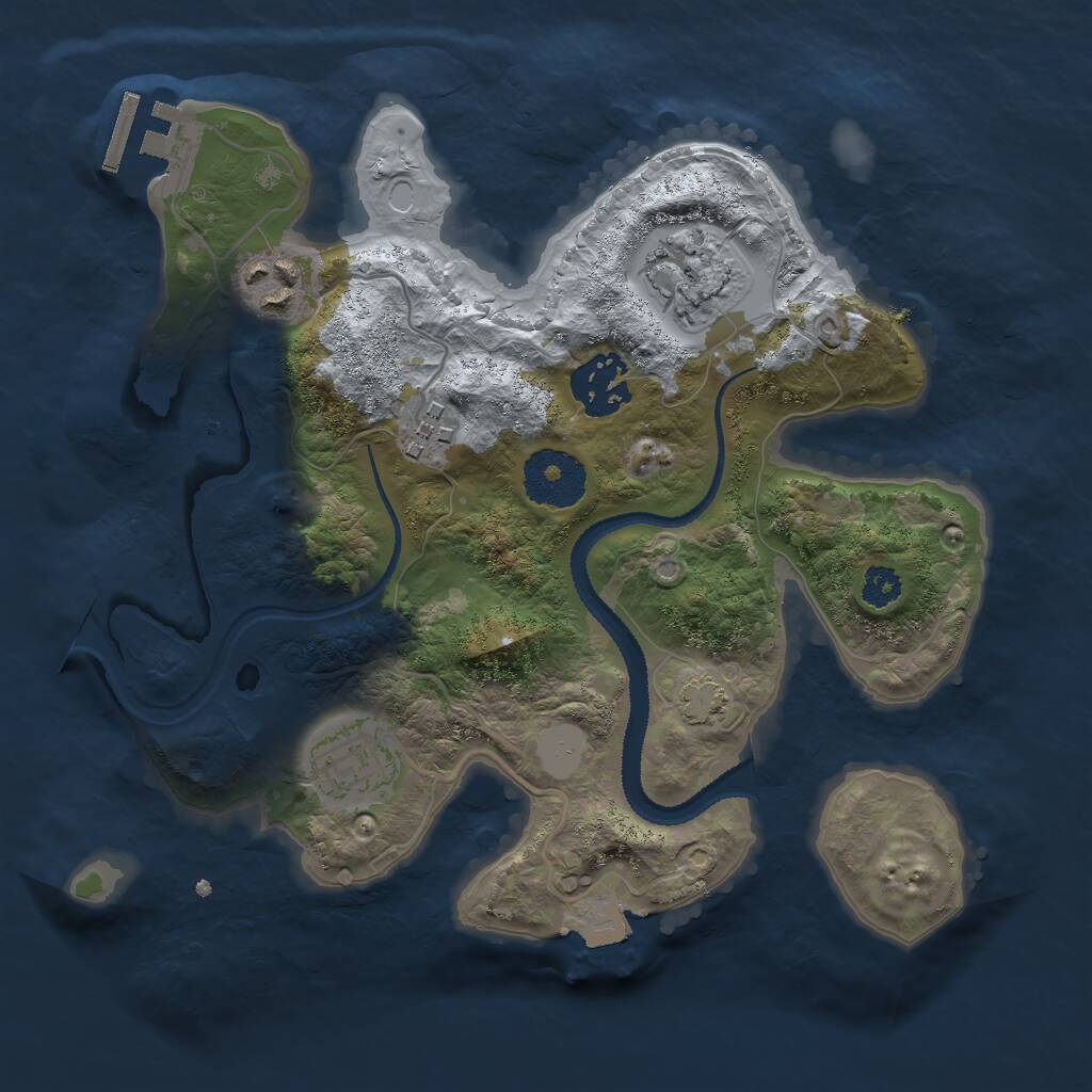 Rust Map: Procedural Map, Size: 2700, Seed: 214780148, 8 Monuments