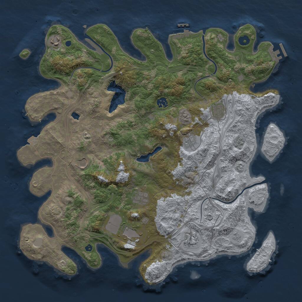 Rust Map: Procedural Map, Size: 4250, Seed: 706445707, 15 Monuments