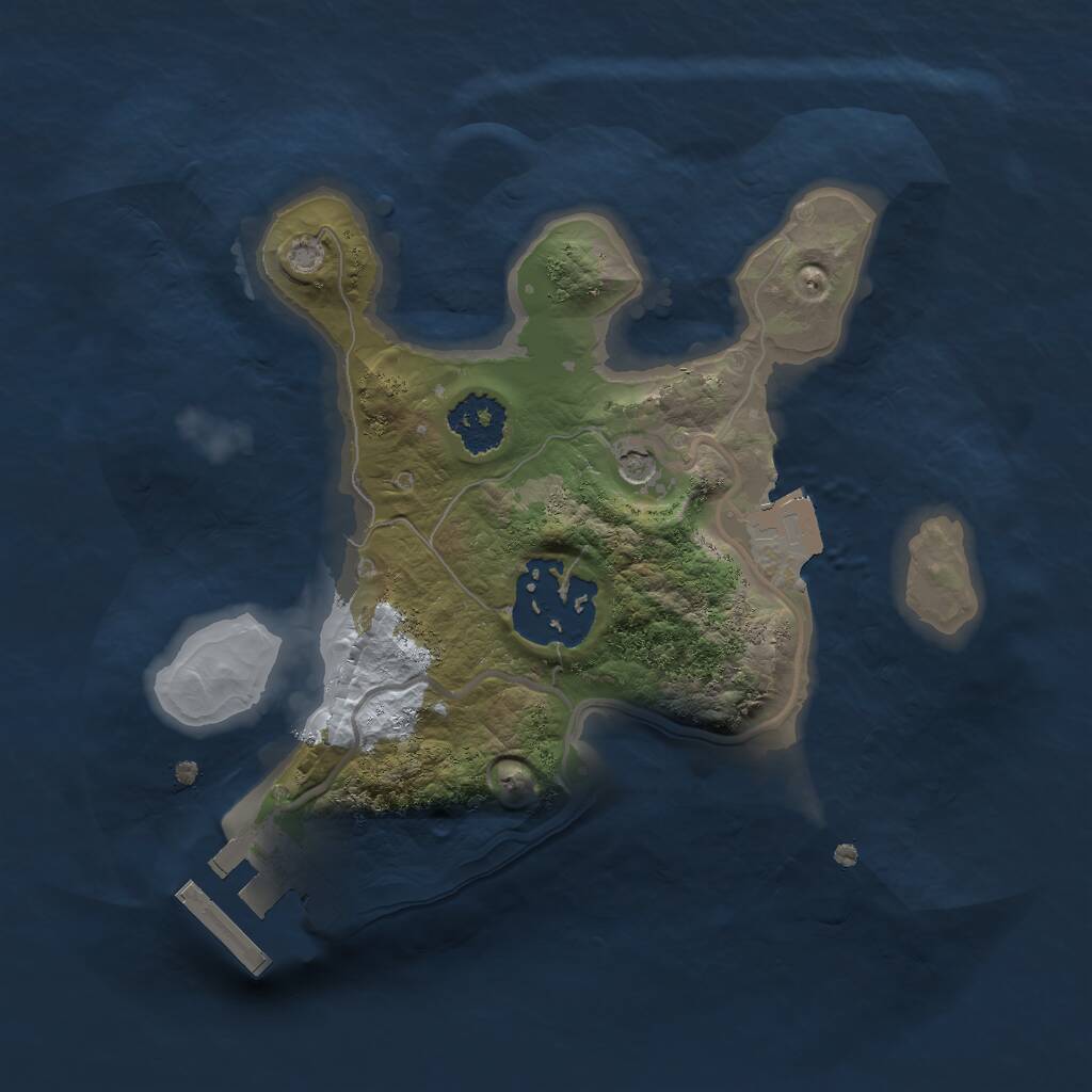 Rust Map: Procedural Map, Size: 1900, Seed: 2858791, 4 Monuments