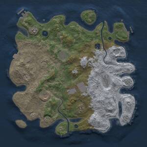 Thumbnail Rust Map: Procedural Map, Size: 3750, Seed: 47381831, 14 Monuments