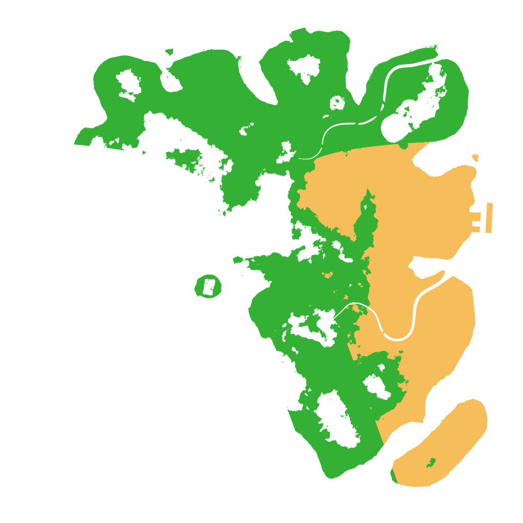 Biome Rust Map: Procedural Map, Size: 3500, Seed: 151939691