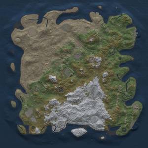 Thumbnail Rust Map: Procedural Map, Size: 4800, Seed: 1741403598, 19 Monuments