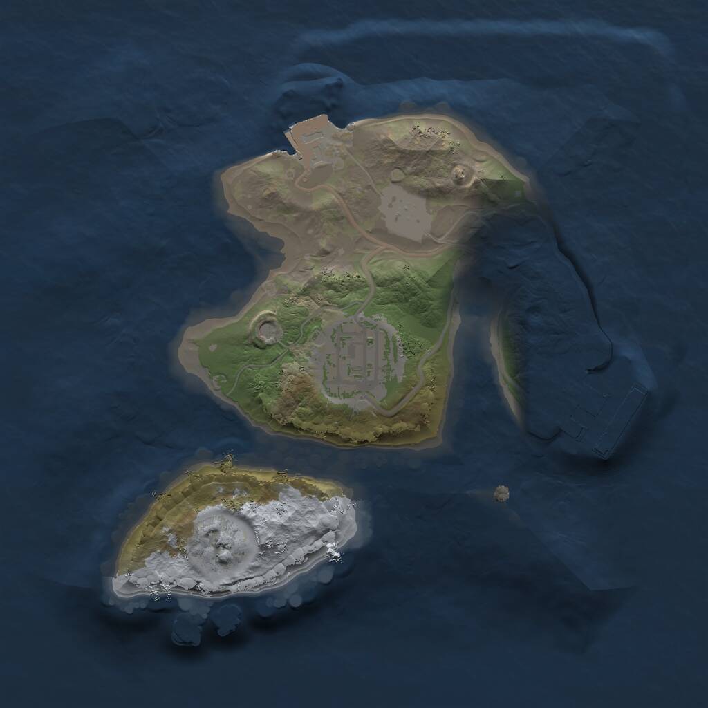 Rust Map: Procedural Map, Size: 1800, Seed: 952132111, 3 Monuments