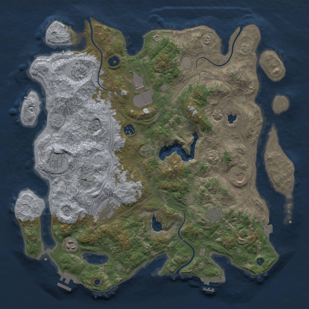 Rust Map: Procedural Map, Size: 4250, Seed: 1442958655, 15 Monuments