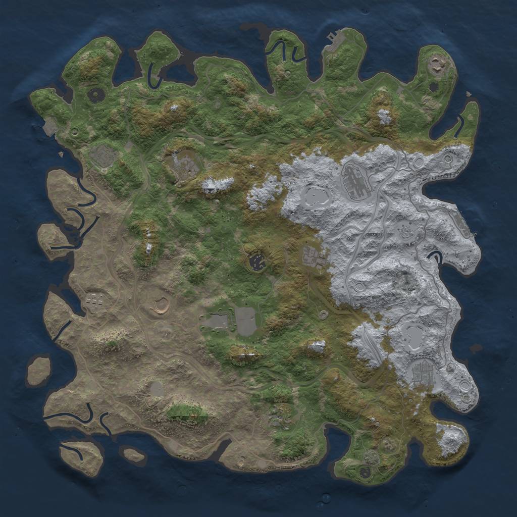 Rust Map: Procedural Map, Size: 4720, Seed: 82169856, 19 Monuments