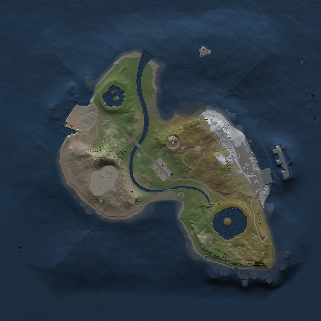 Rust Map: Procedural Map, Size: 1500, Seed: 543323, 2 Monuments