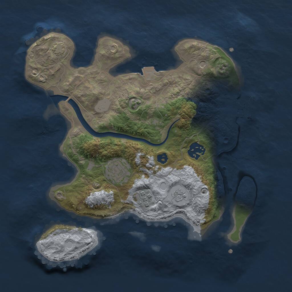 Rust Map: Procedural Map, Size: 2700, Seed: 952132111, 8 Monuments