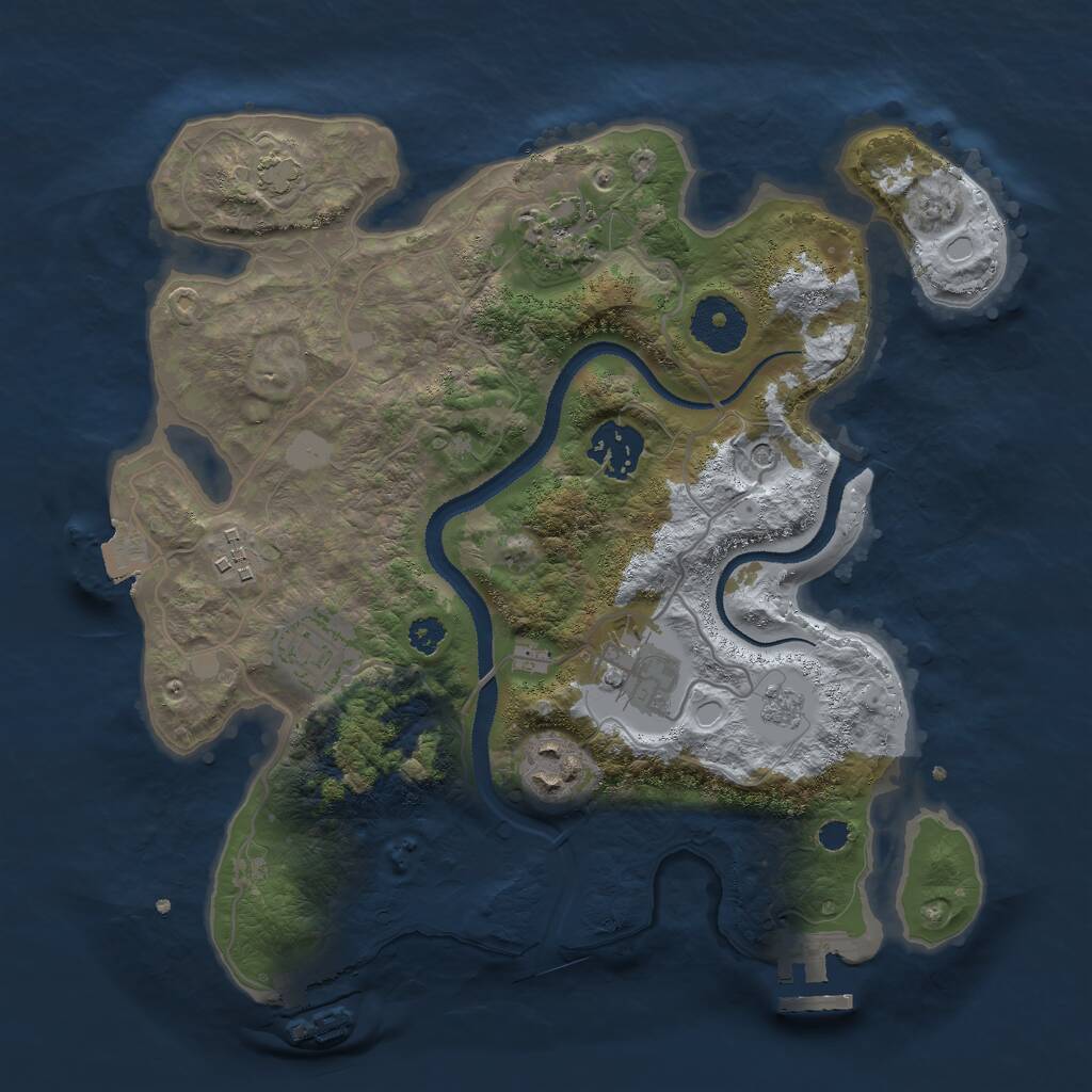 Rust Map: Procedural Map, Size: 3000, Seed: 357578466, 12 Monuments