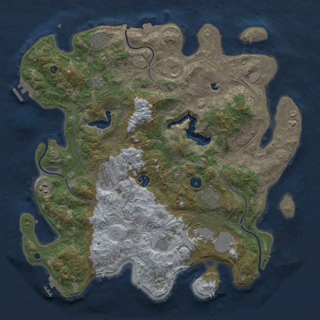 Rust Map: Procedural Map, Size: 4250, Seed: 473167692, 15 Monuments
