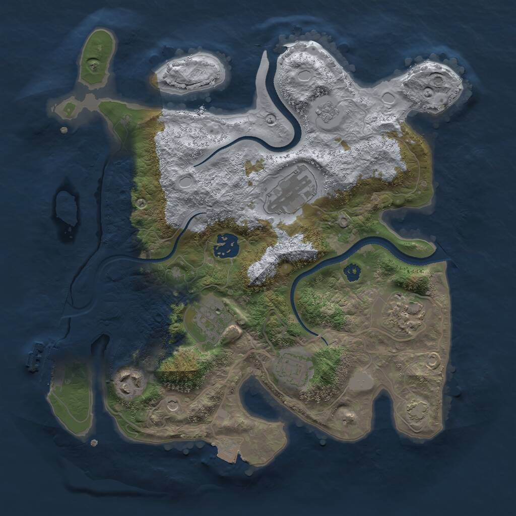 Rust Map: Procedural Map, Size: 3000, Seed: 12692, 11 Monuments
