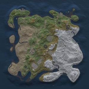 Thumbnail Rust Map: Procedural Map, Size: 3500, Seed: 792319707, 14 Monuments