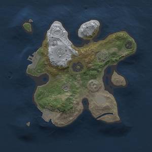 Thumbnail Rust Map: Procedural Map, Size: 2000, Seed: 123122, 7 Monuments