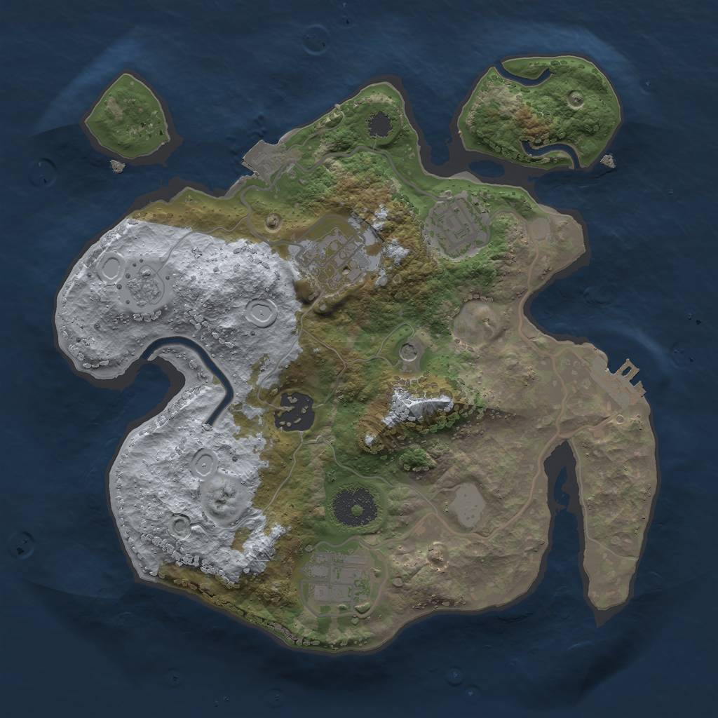 Rust Map: Procedural Map, Size: 2600, Seed: 27, 10 Monuments