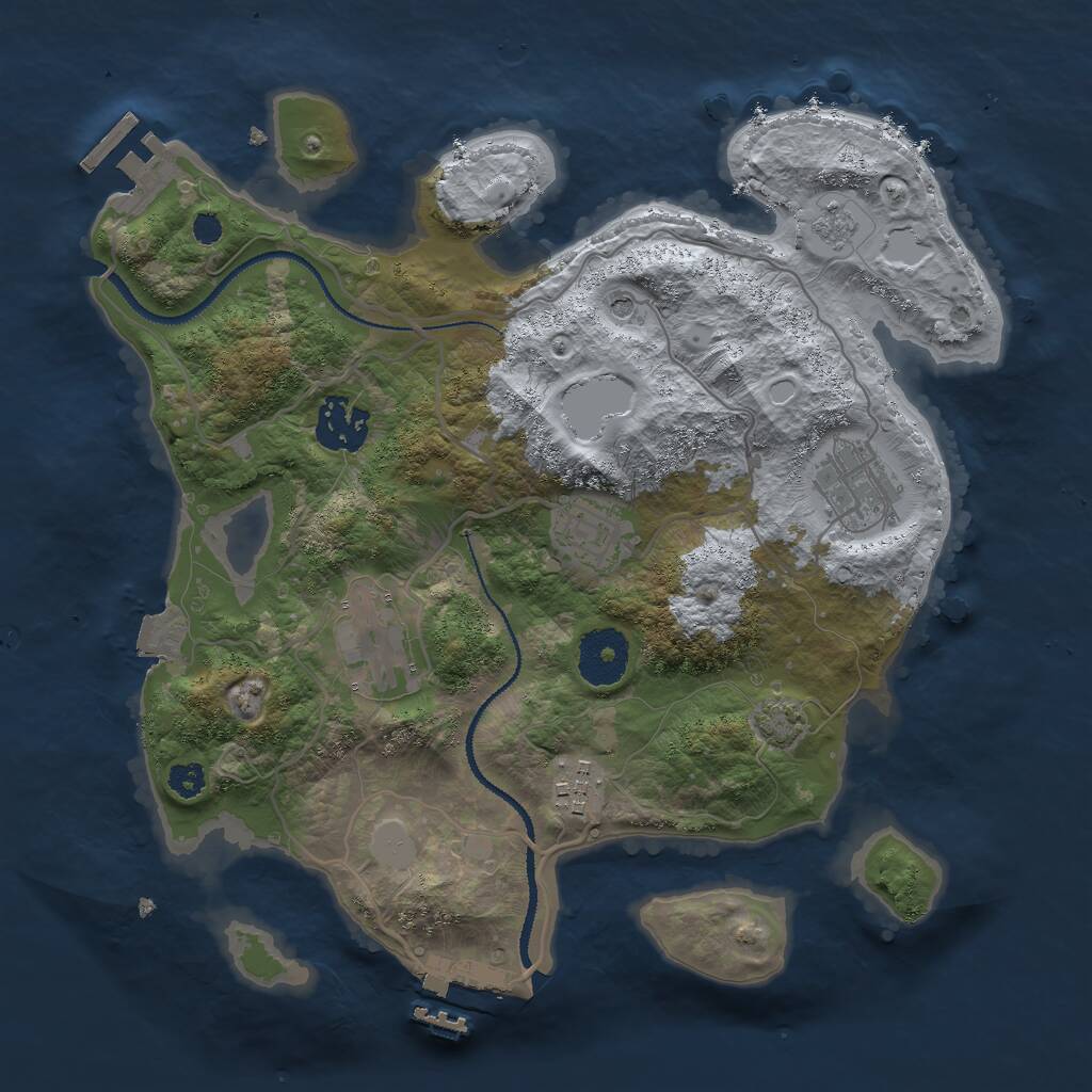 Rust Map: Procedural Map, Size: 3000, Seed: 67194, 11 Monuments