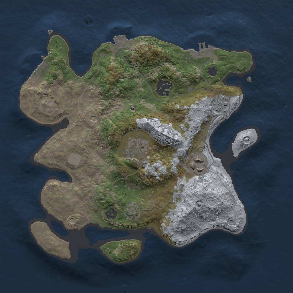 Rust Map: Procedural Map, Size: 2700, Seed: 6661666, 11 Monuments