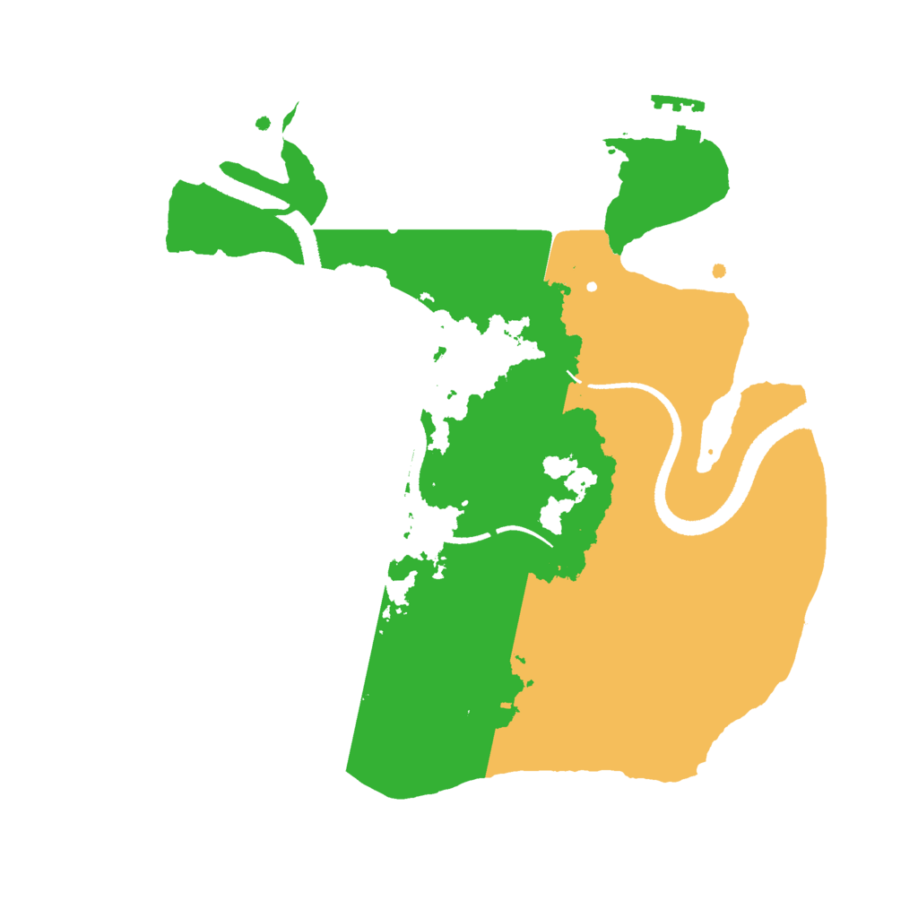Biome Rust Map: Procedural Map, Size: 2600, Seed: 36780