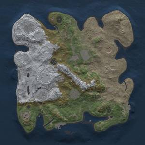 Thumbnail Rust Map: Procedural Map, Size: 3500, Seed: 317543716, 17 Monuments