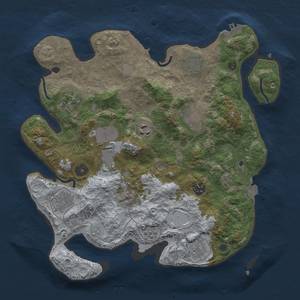 Thumbnail Rust Map: Procedural Map, Size: 3500, Seed: 849244642, 17 Monuments