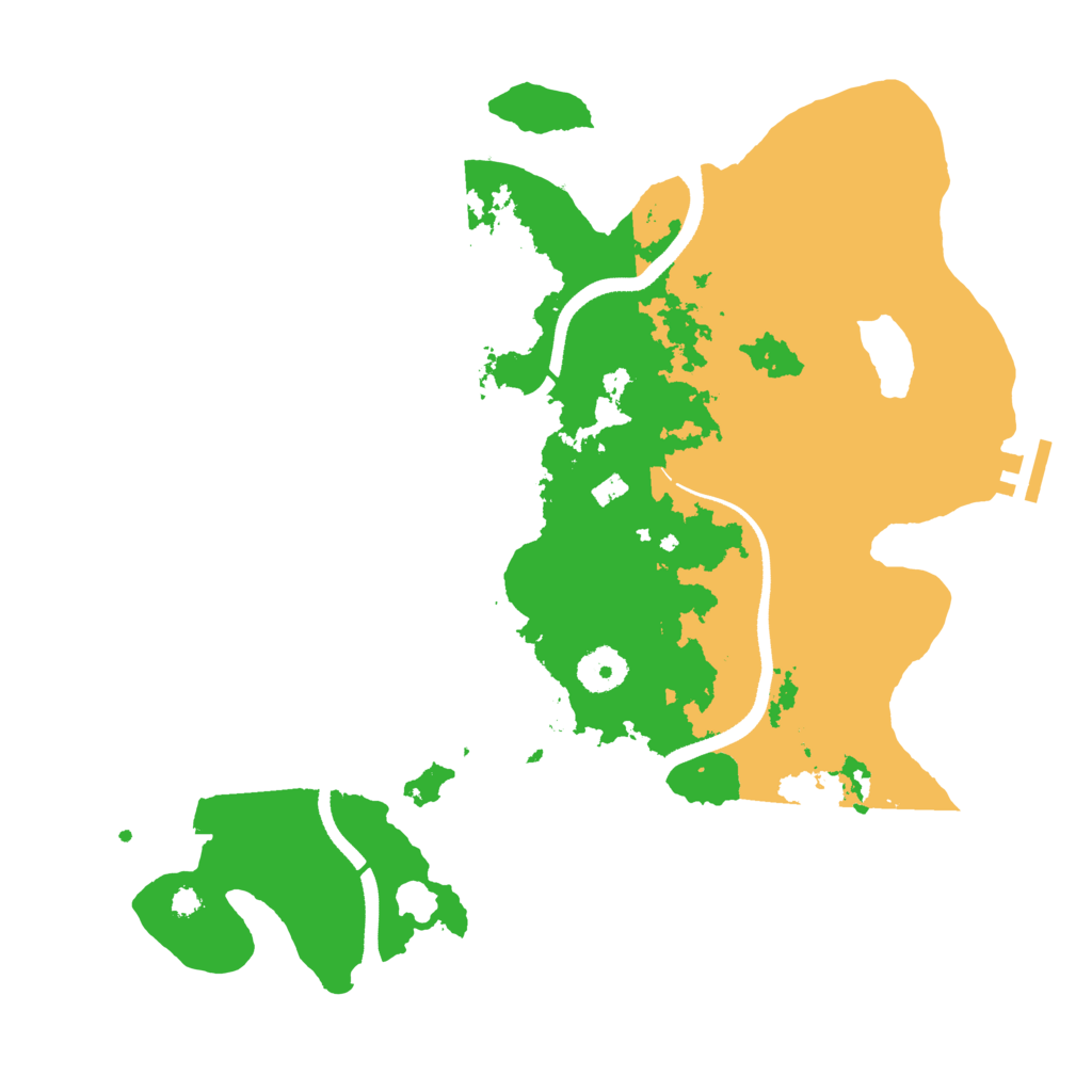 Biome Rust Map: Procedural Map, Size: 3500, Seed: 43534532
