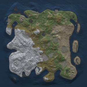 Thumbnail Rust Map: Procedural Map, Size: 3500, Seed: 1543616684, 17 Monuments