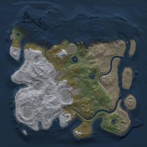 Thumbnail Rust Map: Procedural Map, Size: 3500, Seed: 1543616684, 11 Monuments