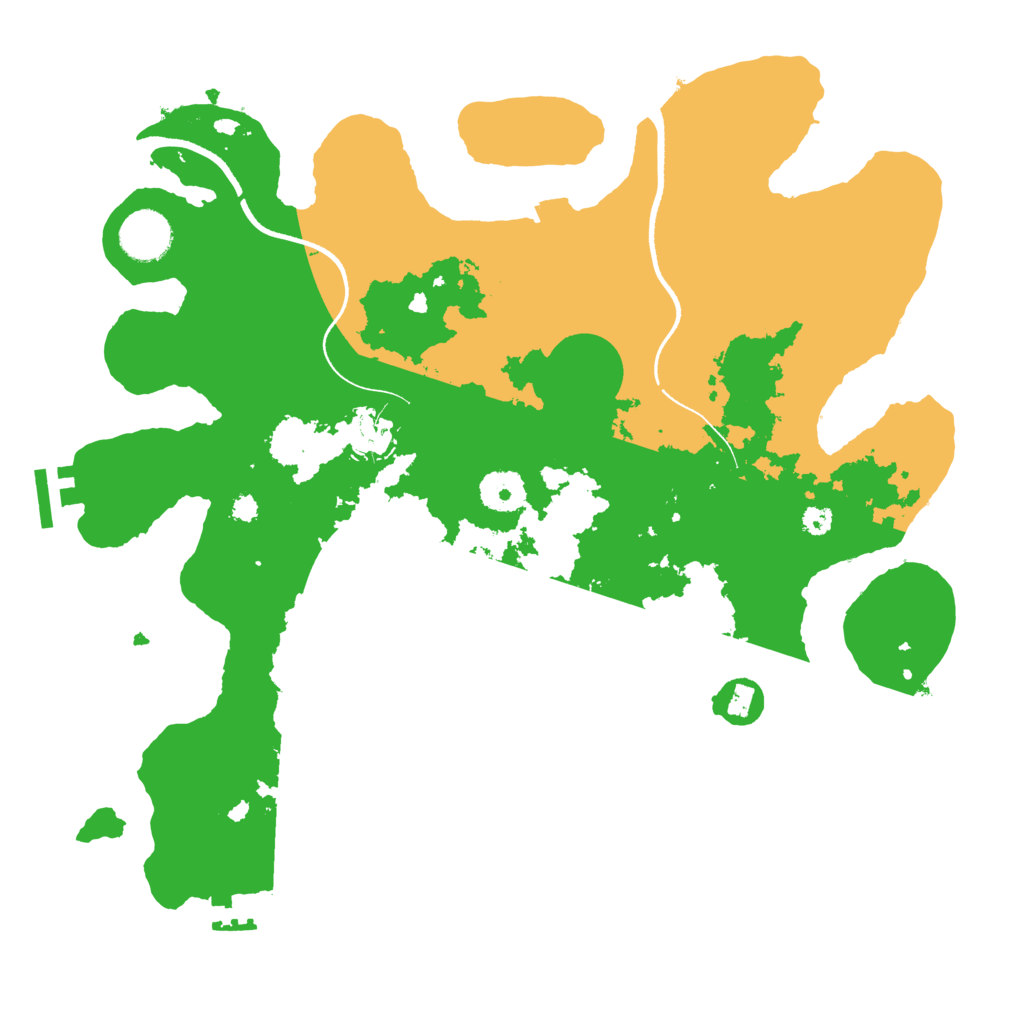 Biome Rust Map: Procedural Map, Size: 3500, Seed: 83961251