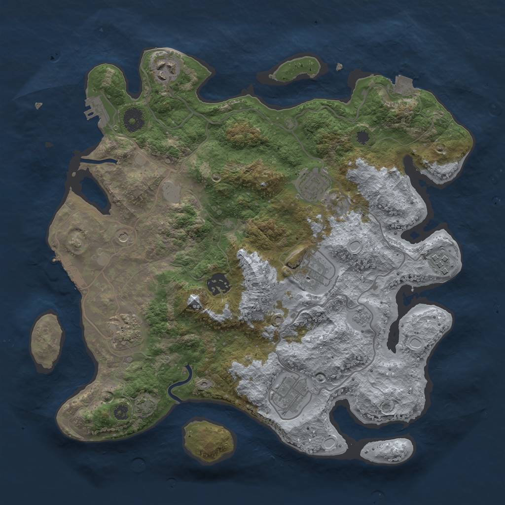 Rust Map: Procedural Map, Size: 3400, Seed: 4200, 15 Monuments